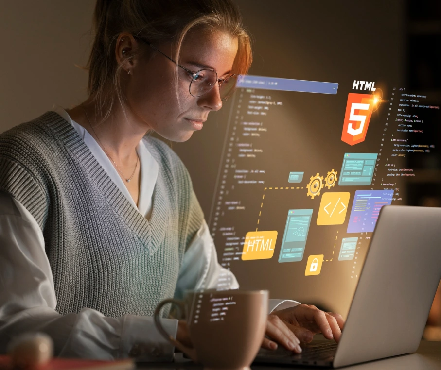 Web and mobile app development - developer with modern tech